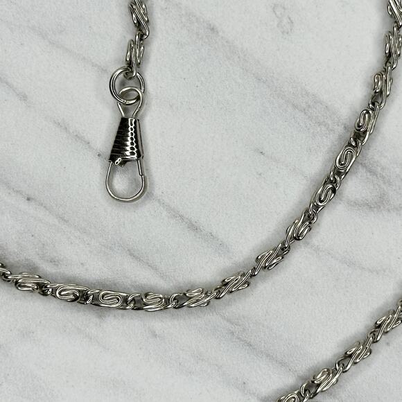Silver Tone Skinny Swirly Chain Link Purse Handbag Bag Replacement Strap - Picture 10 of 11